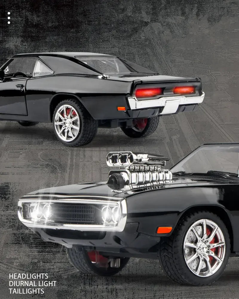 1:24 Dodge Charger Alloy Muscle Car Model Die-cast Vehicles Sports Car Model Simulation Sound And Light