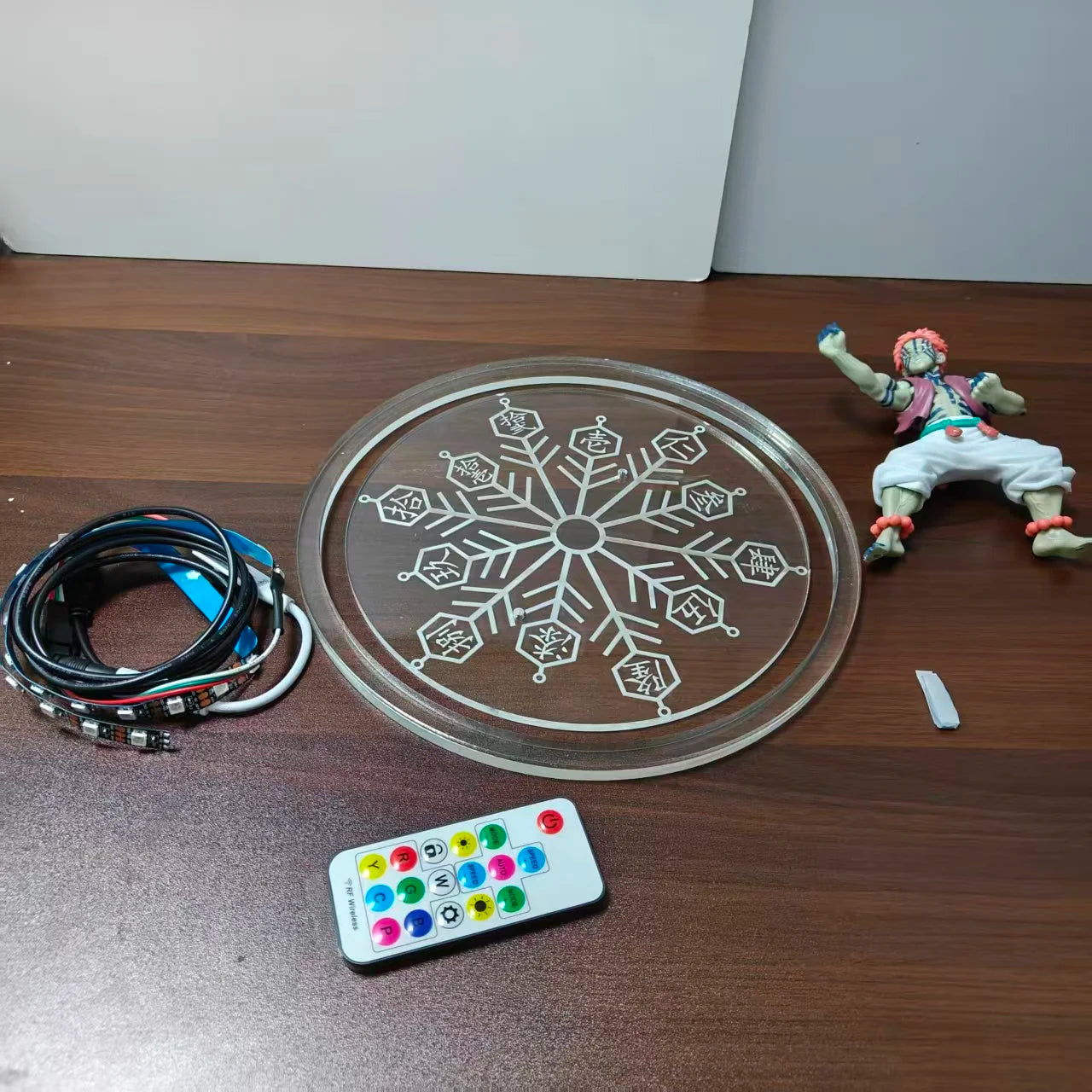 Demon Slayer Infinity Castle Anime Akaza Compass Needle Skill Action Figures & Lamp DIY Collection