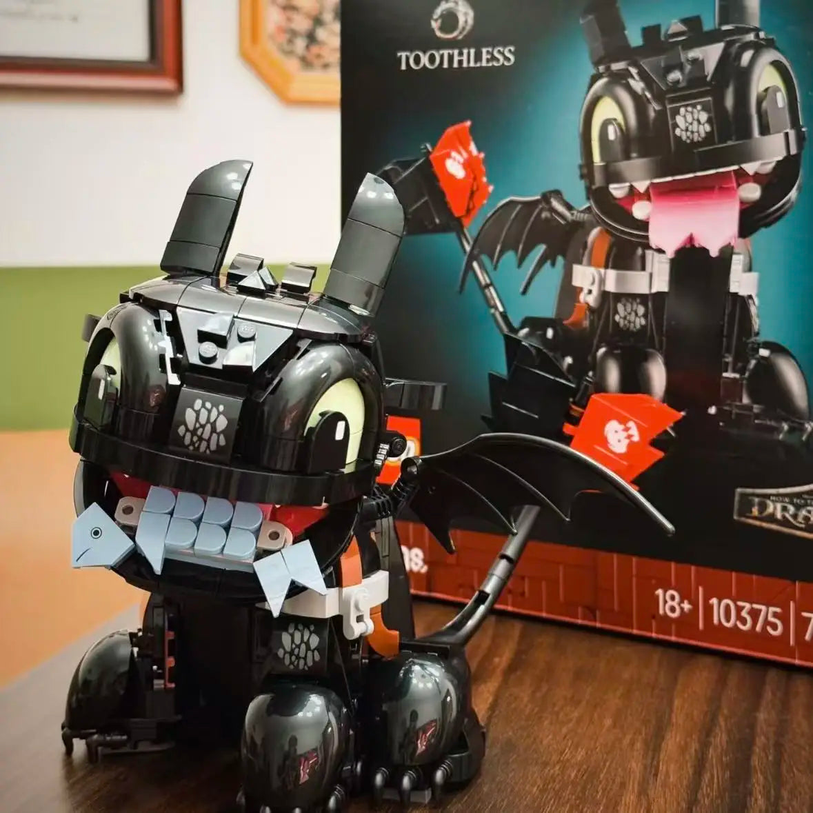 MINISO Disney 10375 Cute Pets Toothless Night Fury Dragon Building Blocks Toy Christmas Gifts