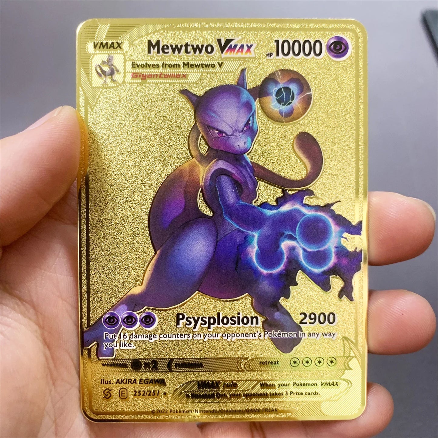 10000 Arceus Vmax DIY Golden Pokemon Metal Cards English in Iron Pokmo Letters Collection Card