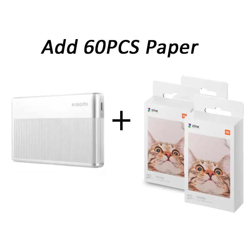 Xiaomi Portable Photo Printer 1S Bluetooth Thermal Print ZINK Inkless Technology Wireless