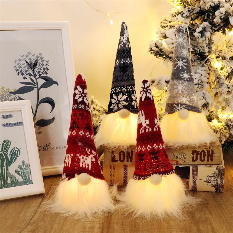 20/30cm LED Faceless Doll Elf Gnome with Lights Christmas Decoration