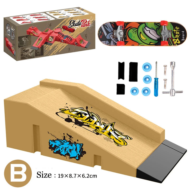 Children Finger Sports Toys Finger Skateboard Game Park Site Set Gift Toys