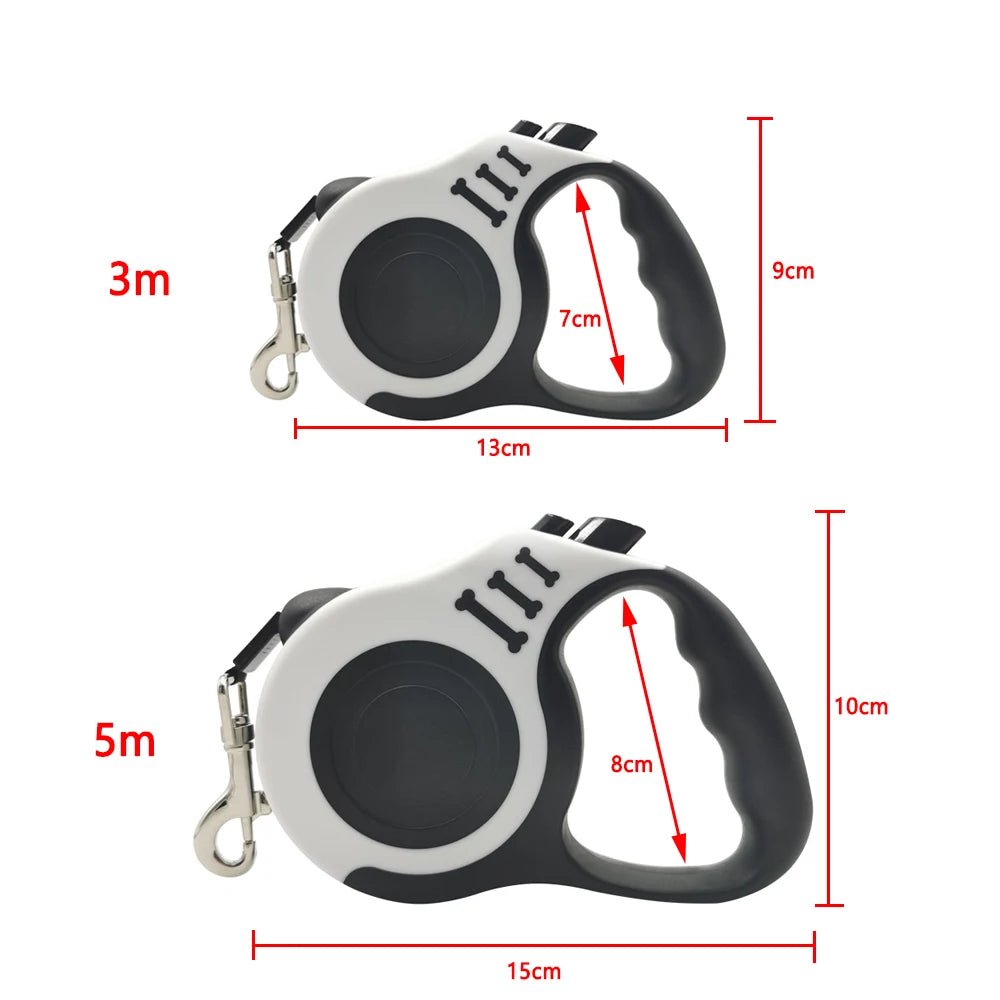 3m/5m Dog Leash Strong Nylon Puppy Lead For Small Medium Large Dogs Cats Automatic Retractable Durable Yorkshire Pet Supplies