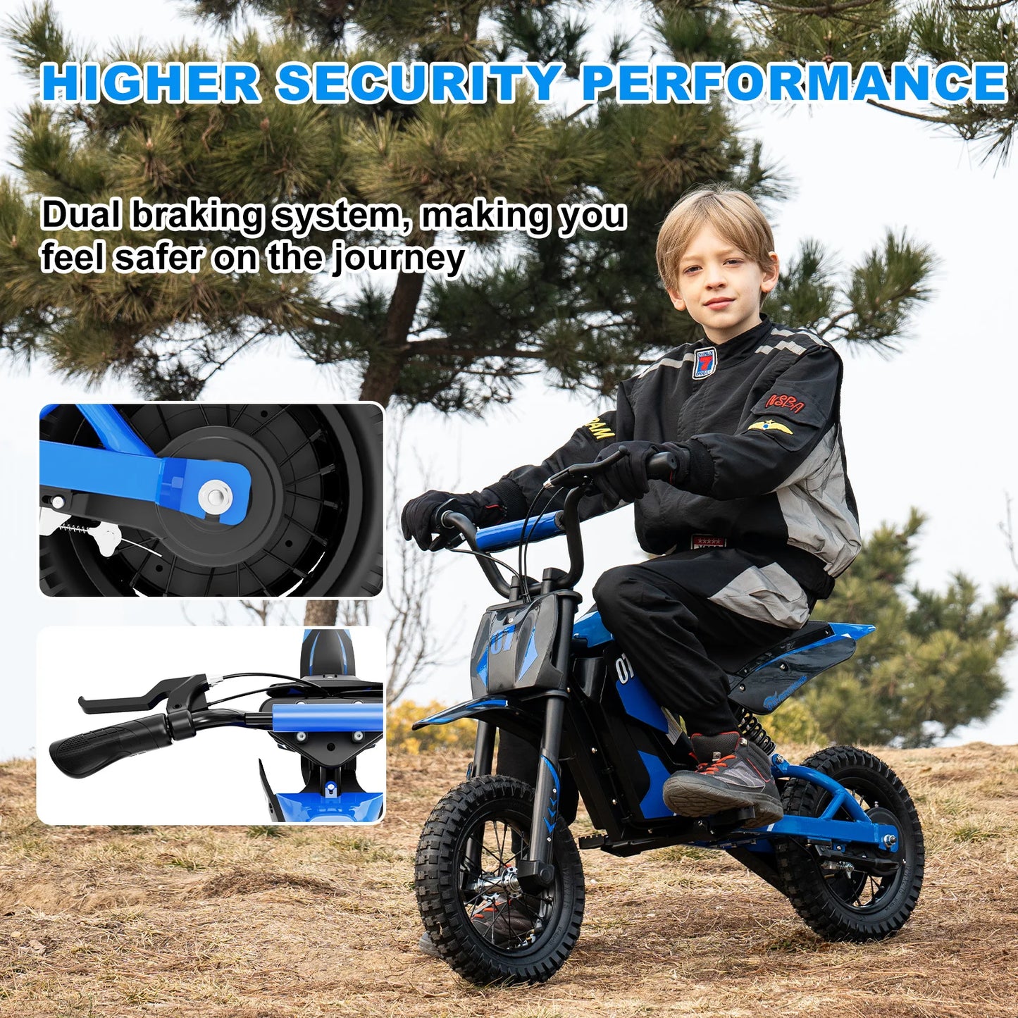 EVERCROSS PLUS Electric Moto for Kids EV12M - 300W Motor, Max Speed 25 km/h, 15 km Range, 12 Inch Tires, Dirt Bike for Ages 3-12