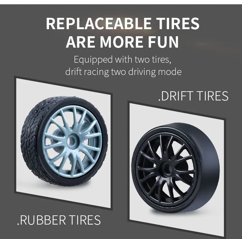 1:24 High Speed RC Drift Vehicle Cars Mustang 4WD Remote Control Racing Car Gift Toy