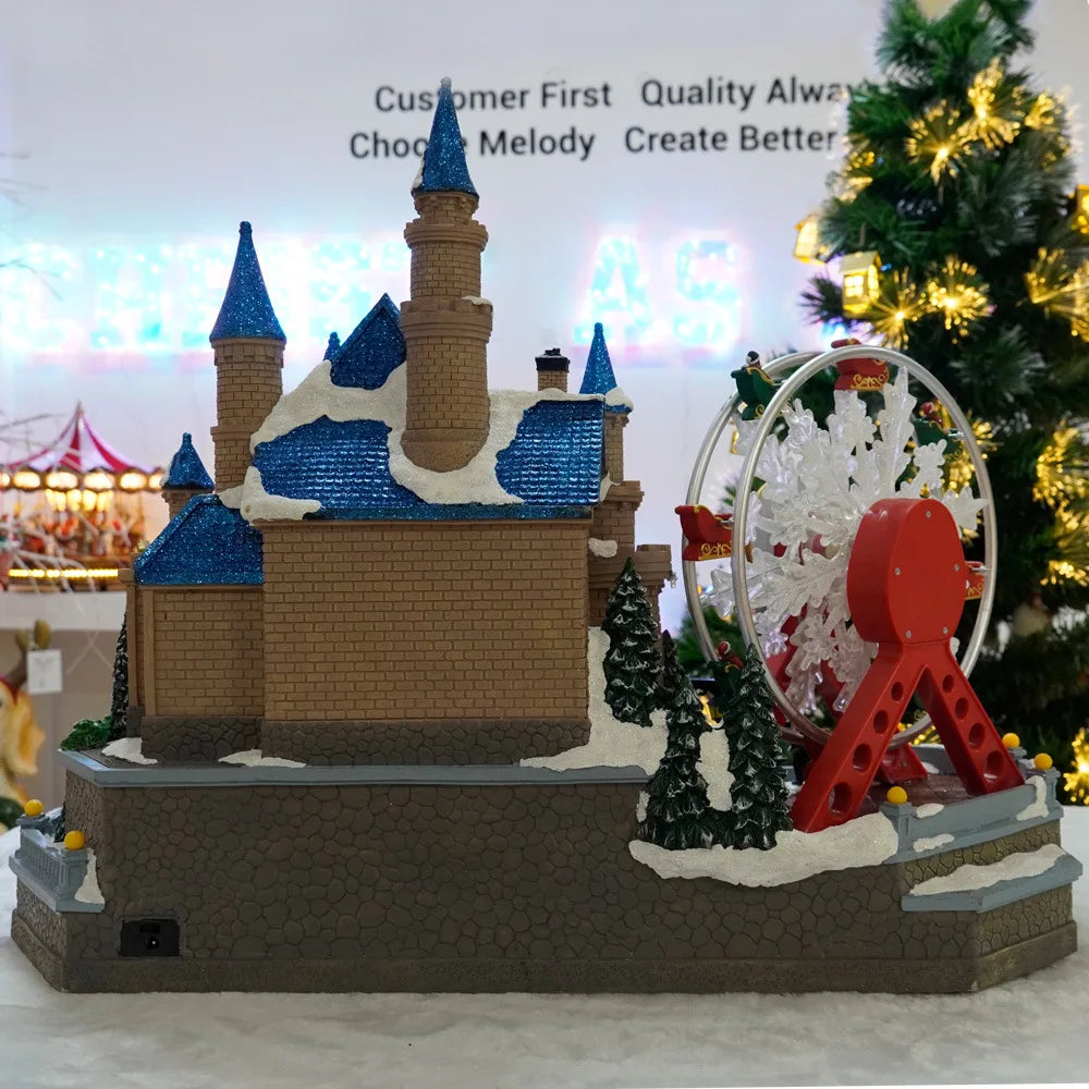 Music house European castle amusement park Christmas decorations holiday gifts ornaments lanterns lighting fixtures