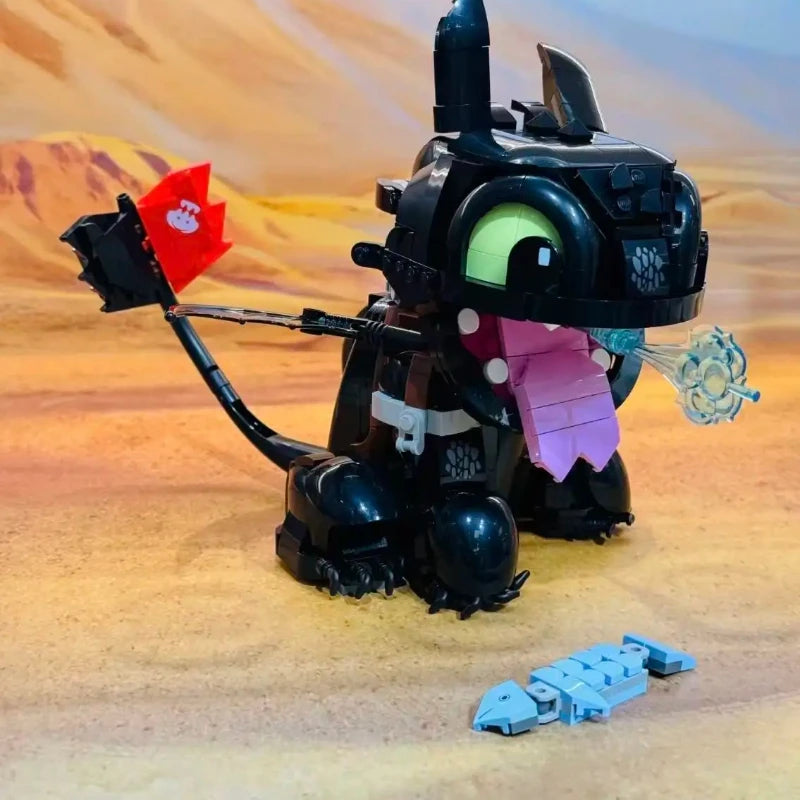 MINISO Disney 10375 Cute Pets Toothless Night Fury Dragon Building Blocks Toy Christmas Gifts