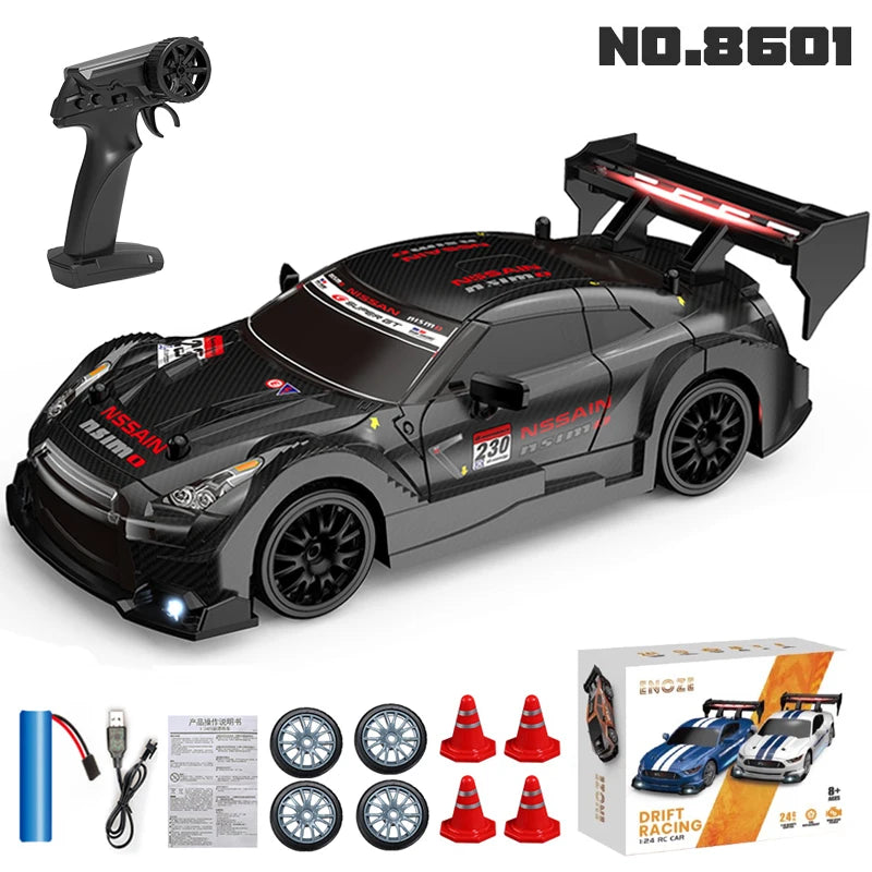 1:24 High Speed RC Drift Vehicle Cars Mustang 4WD Remote Control Racing Car Gift Toy