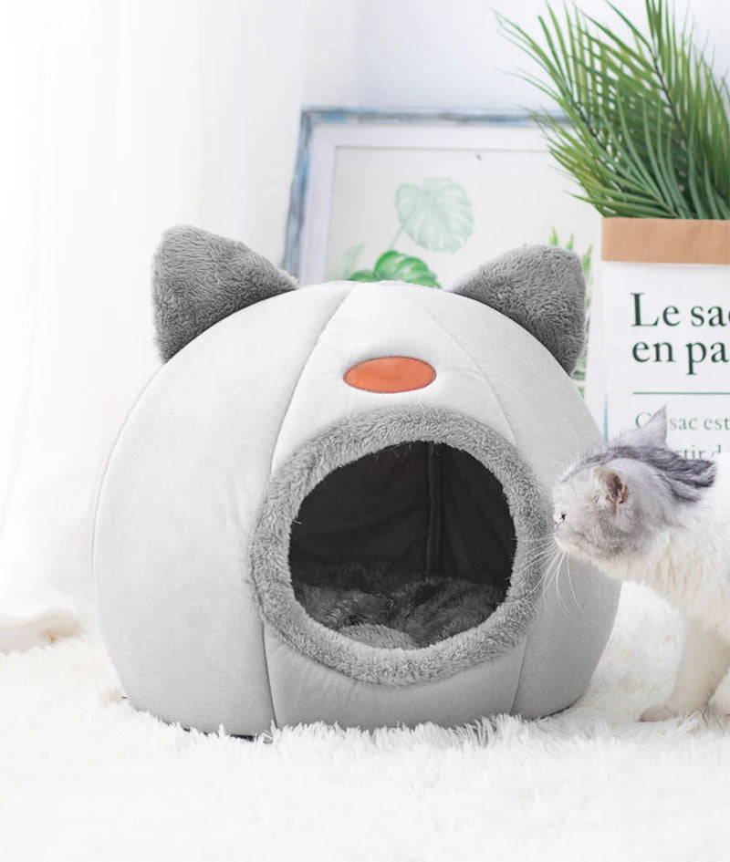 New Deep Sleep Comfort Cat Bed Iittle Mat Basket Cave Nest