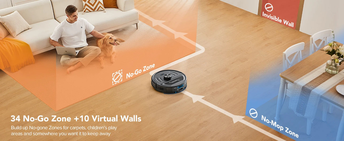 Lubluelu L20Max Self-Emptying 3-in-1 Robot Vacuum Mop - 6000Pa Suction LiDAR Navigation Large Dust Bag Hands-Free 120min Runtime