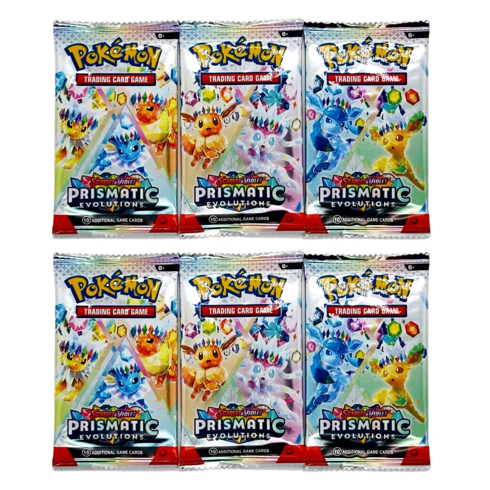 Prismatic Evolutions Pokemon Card Game Cartoon English Booster Battle Transaction Card