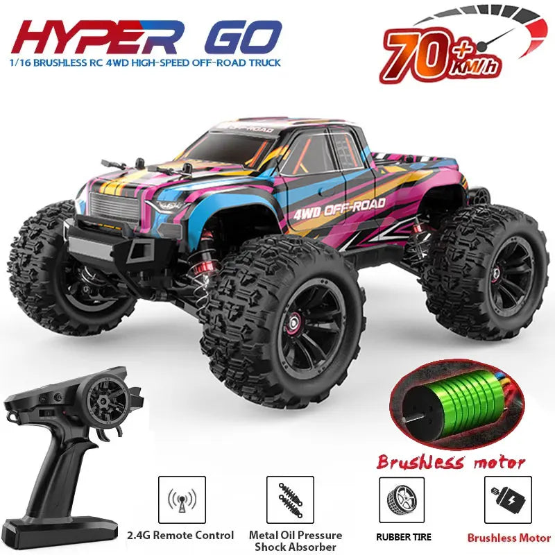 Hyper Go MJX 4WD RC Car 70KM/H Brushless  RC Racing Car Remote Control Cars Off-Road Truck Toys