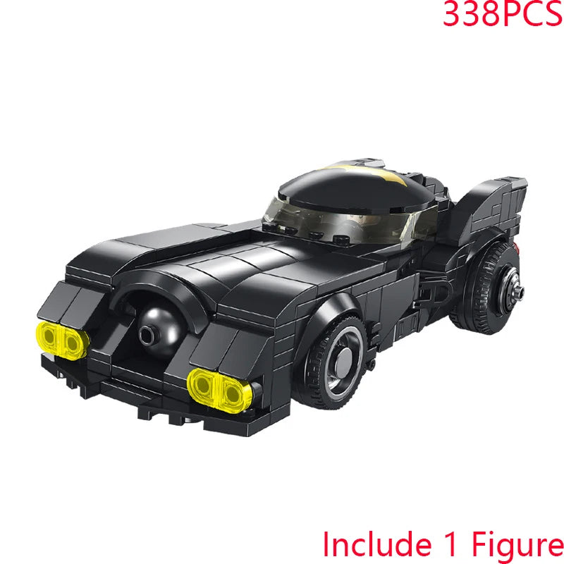 Superhero Dark Knight Bat VS Joker Harley Quinn Supercar Action Figure