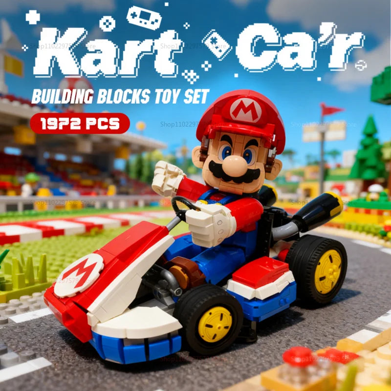 2025New Standard Racing Kart Building Blocks 1972pcs DIY Creative Educational Toy Set for Kids