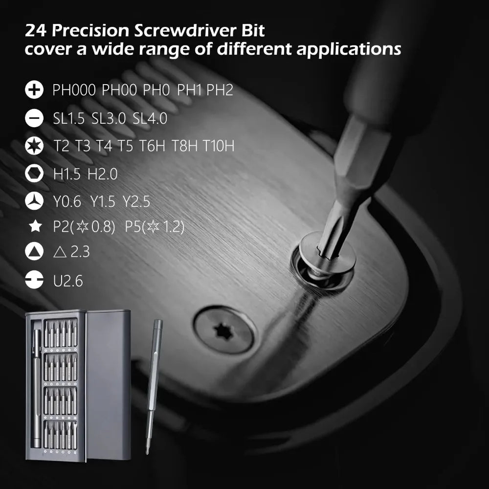 Precision Screwdriver Set 25 in 1 Screw Driver Se Hexagonal Flat Head Magnetic Screwdriver