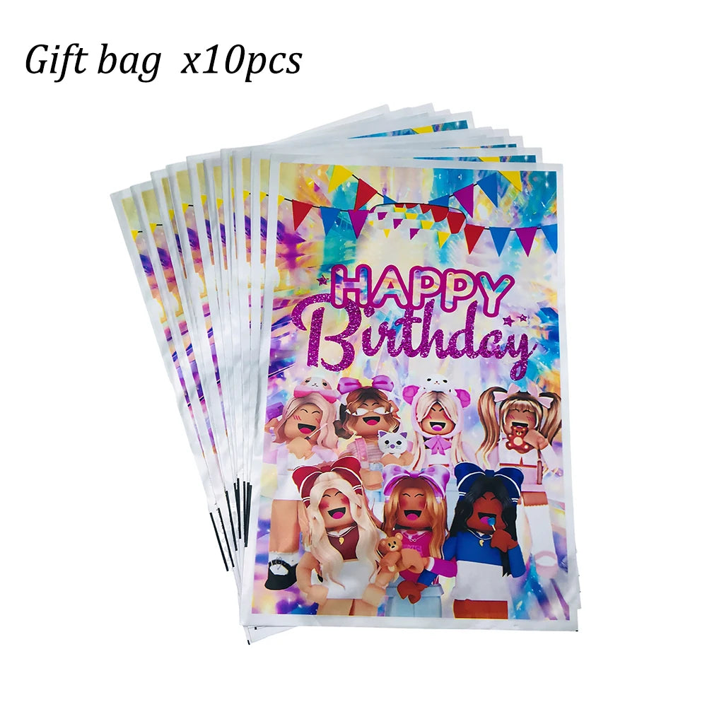 10/20/30Pcs k pop demon hunters theme birthday party Gift Candy Bag Loot Bag for Kids Birthday K pop Goody Bags Baby Shower