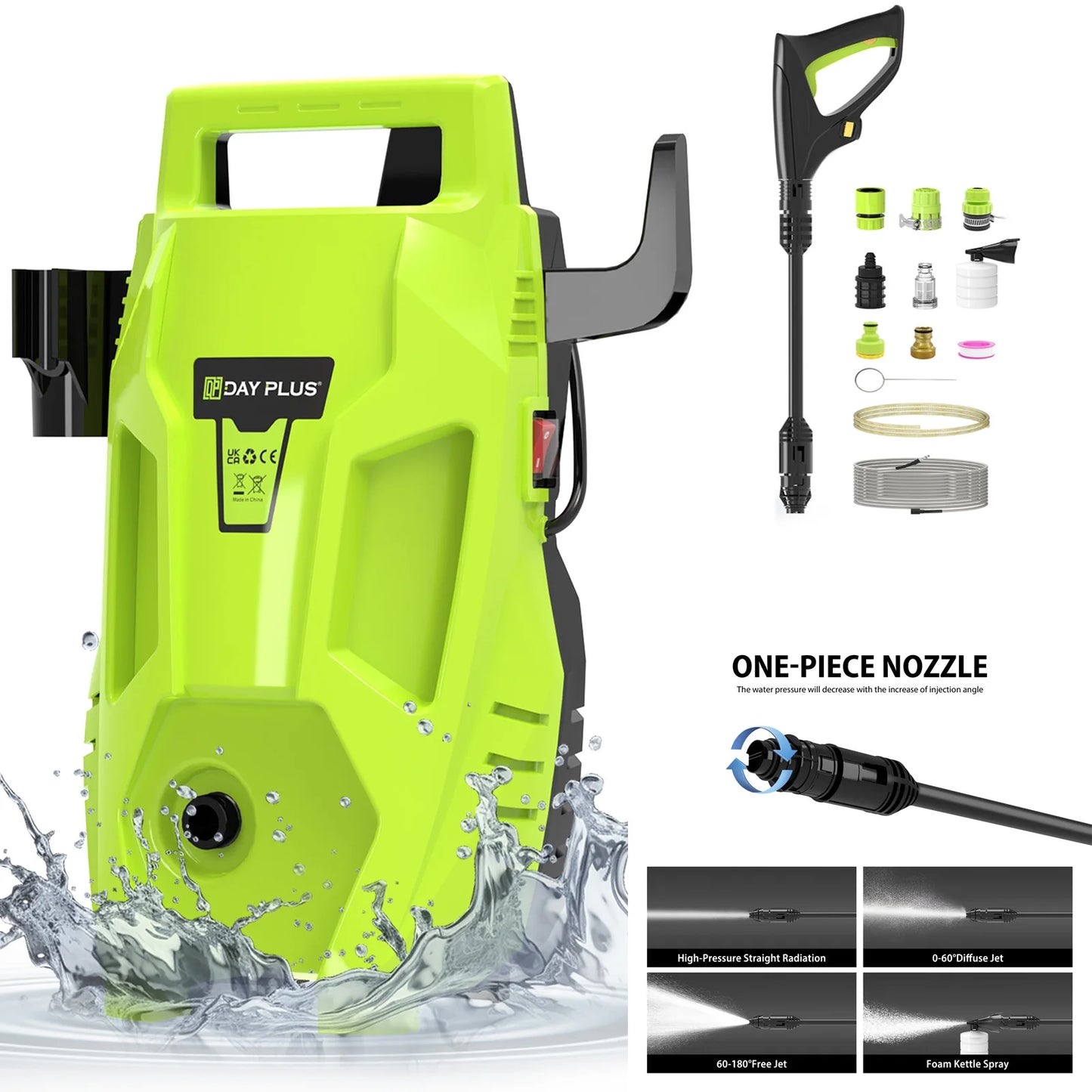 DayPlus 5000W High Pressure Washer Portable Jet  Car Patio Garden Driveway Cleaner 350Bar/5000PSI