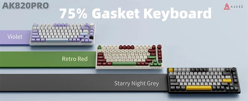 Pro Gaming Mechanical Keyboard Bluetooth 5.1/Wireless/C-Wired Customised Keyboard with Knob Hot Swapping Gasket
