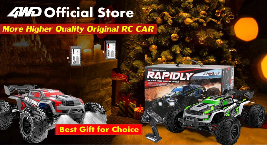 4WD Remote Control Car Off Road 4x4 RC High Speed Buggy Truck Super Brushless 50 or 80KM/H Fast Drift Racing Toy Kids Adults