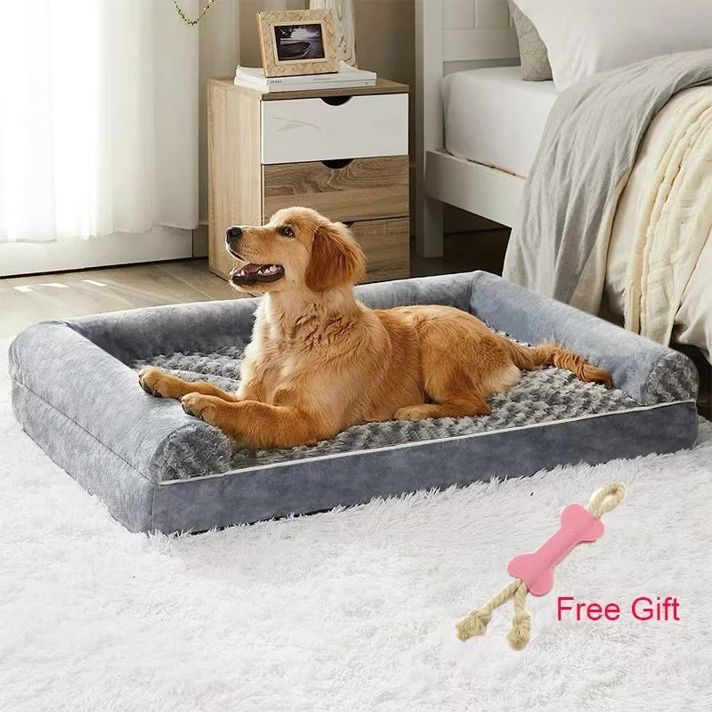 Pet Dog Bed Sofa Mats Orthopedic Foam Cat Beds Kennel with Removable Washable Cover For Extra Large Medium Small Dogs