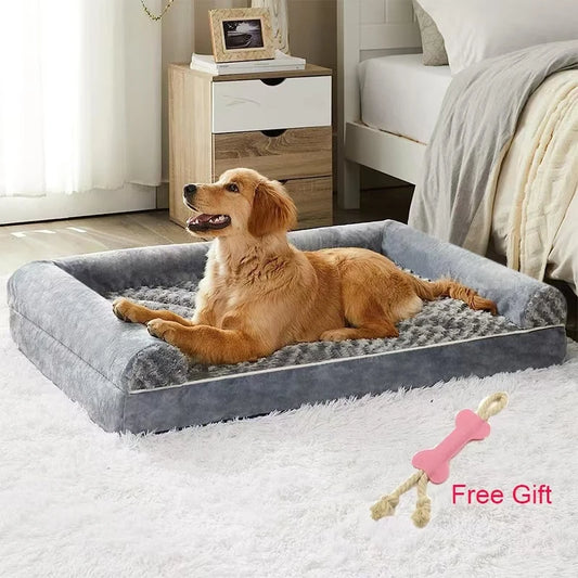 Pet Dog Bed Sofa Mats Orthopedic Foam Cat Beds Kennel with Removable Washable Cover For Extra Large Medium Small Dogs