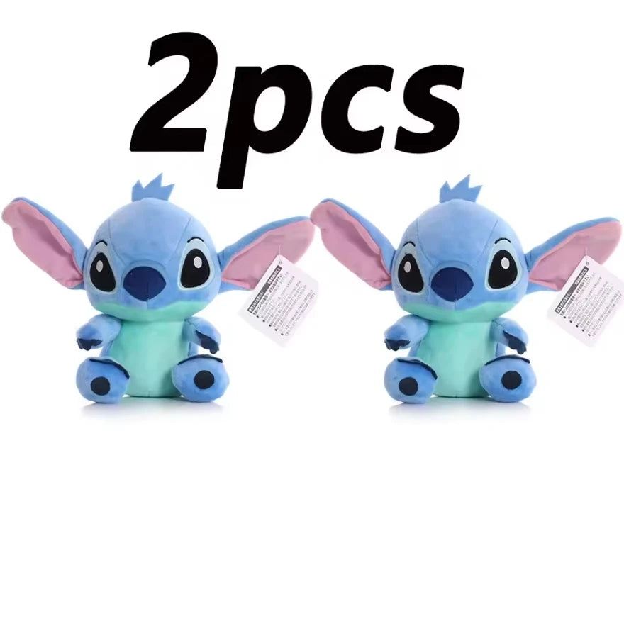 12cm 20cm 25cm Stitch Stuffed Plush Models Cartoon Dolls Anime Toys