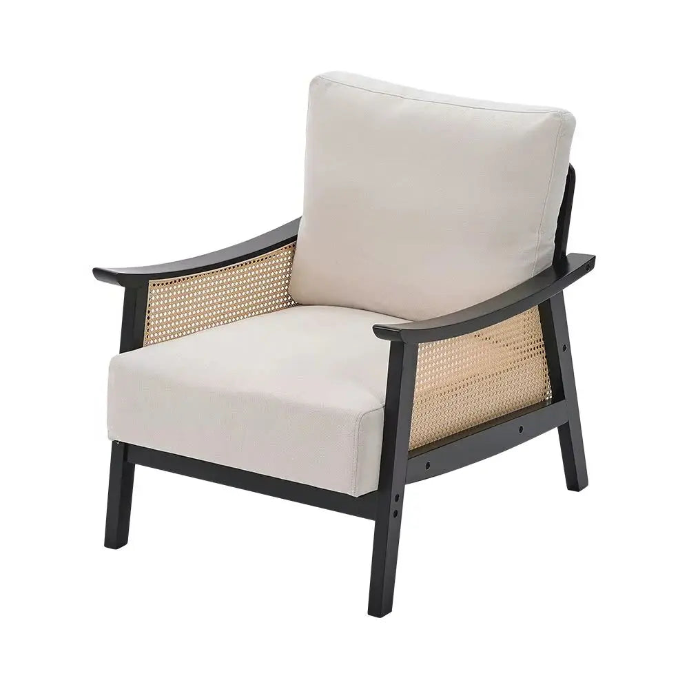 Mid Century Rattan Chair for Living Room Bedroom, 69Cm W X 79Cm D X 79Cm H