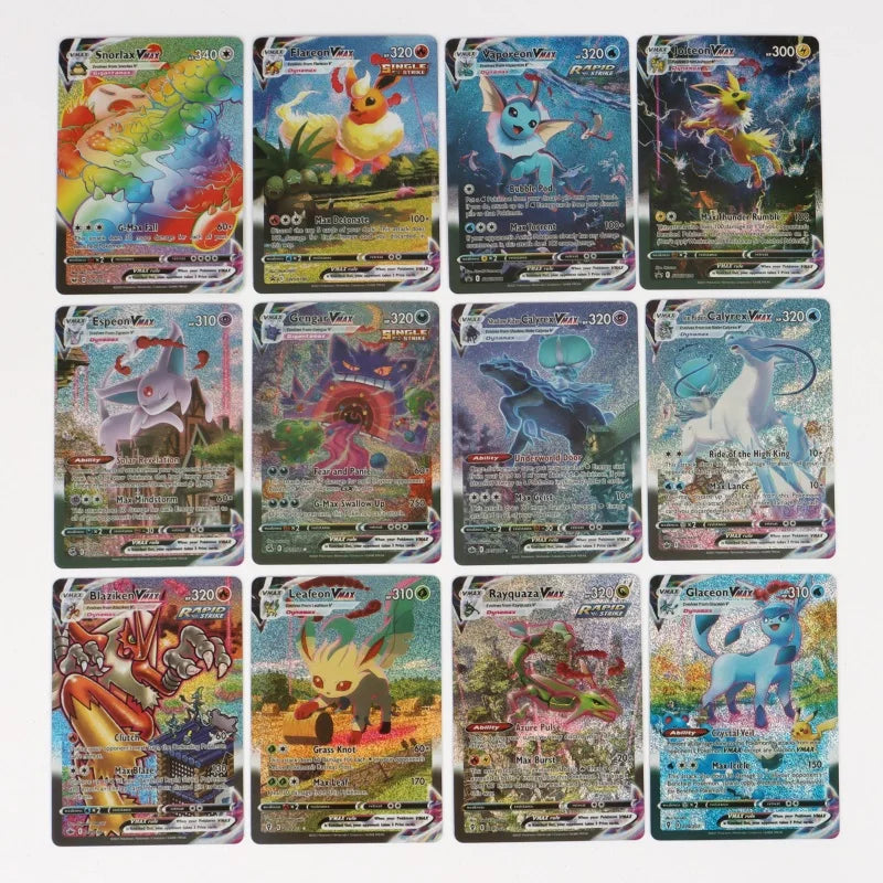 60/100Pcs English Pokemon Card 1996 Year Shining Charizard Pikachu Mewtwo trade Card Kids Pokemon Toy