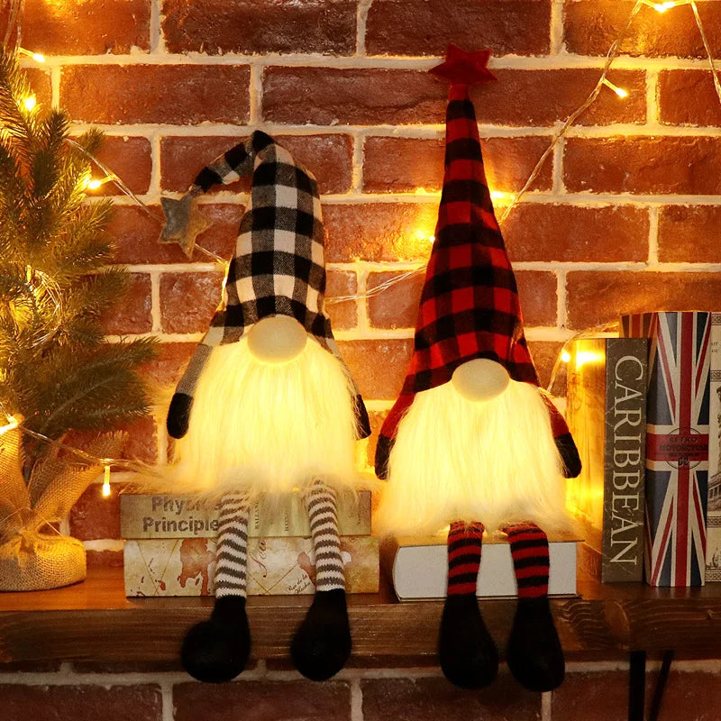 20/30cm LED Faceless Doll Elf Gnome with Lights Christmas Decoration