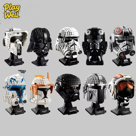 Moc Space Wars Helmet Stormtrooper Vader Fighter Building Blocks 75351 Model Bricks Toys For Kids Birthday Xmas Gifts Home Decor