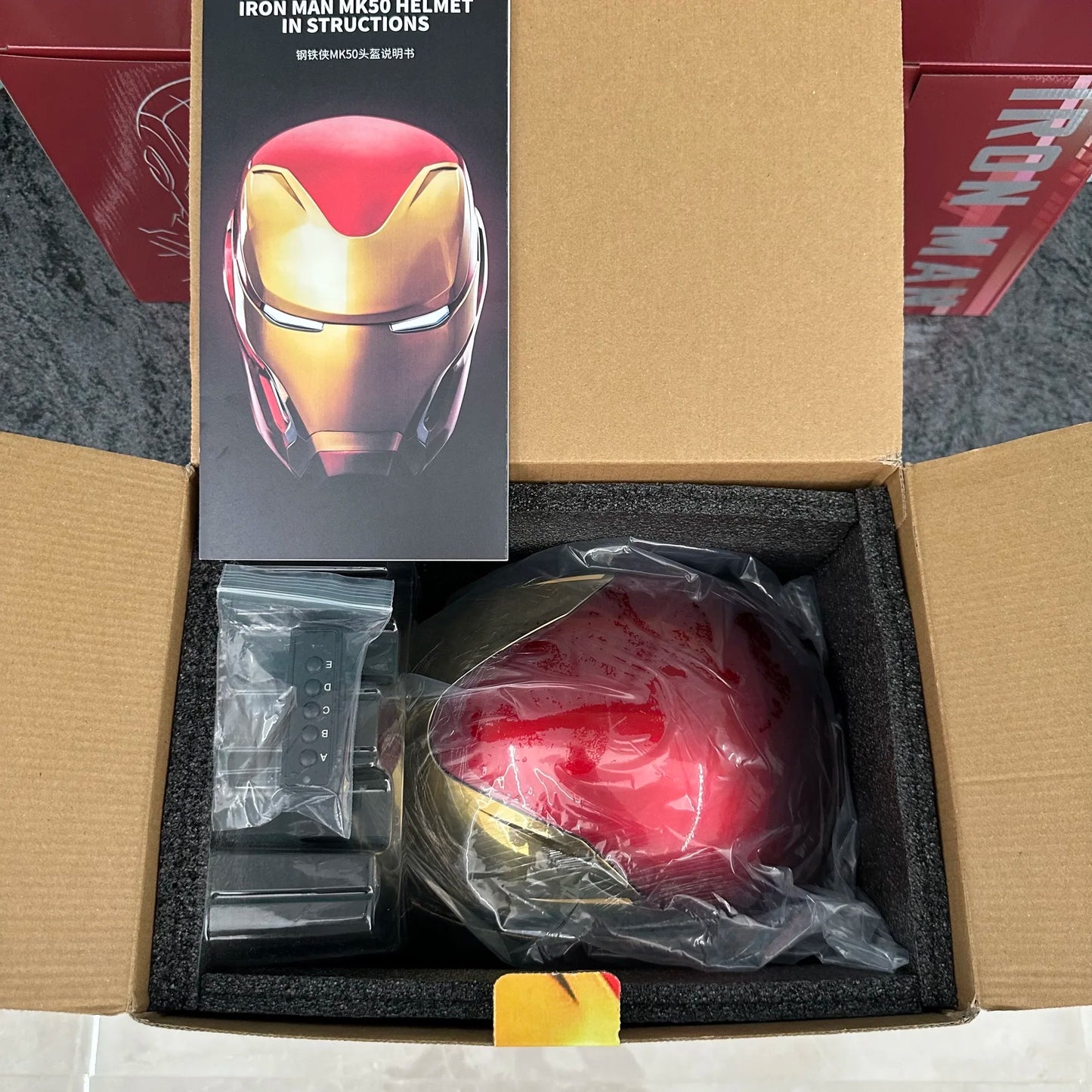 Hot 1:1 Iron Man MK50 Wearable Figures Helmet Deformation Voice Activated Around Derived Animation Marvel Model Toy