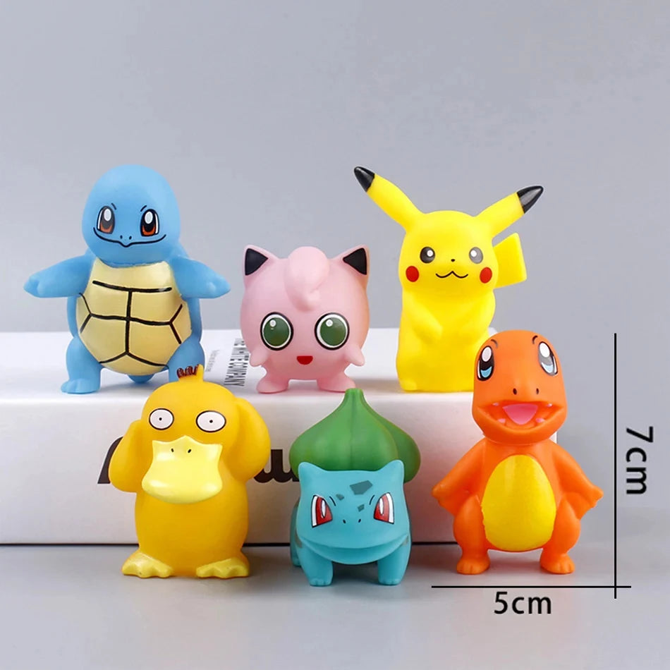 15Pcs/Set Pokemon Cake Topper Pikachu Anime Figure Party Birthday Pokemon Cake Decoration Supplies Ornaments