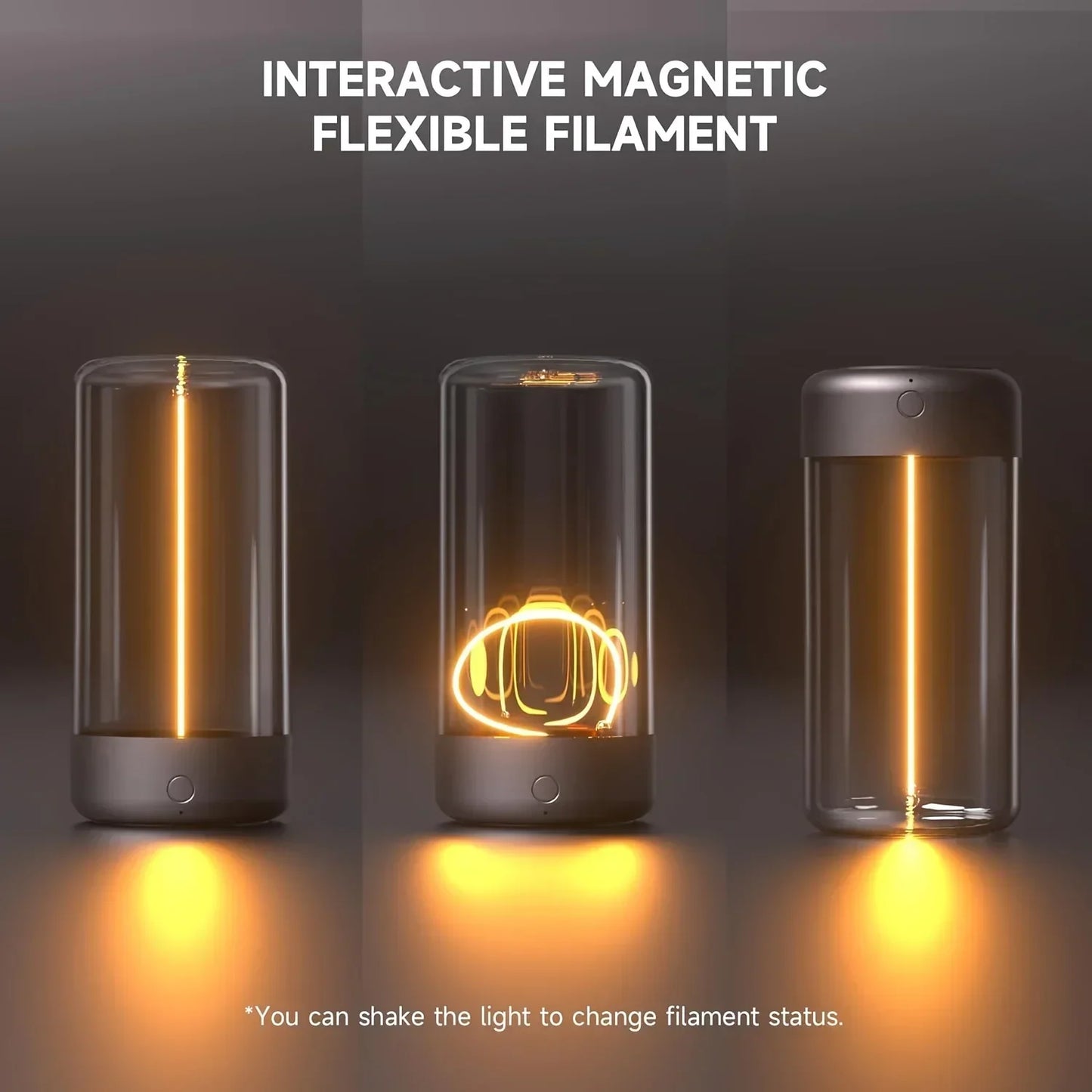 Portable quantum wire ambient magnetic light Type-C charging, for bedroom, study, Christmas gift