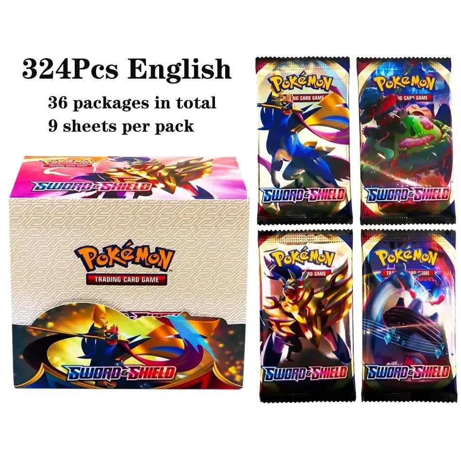 2025 324Pcs Pokemon Cards Sun & Moon Evolutions Unified SHINING Booster Box Collectible Tradiner Card Game toy