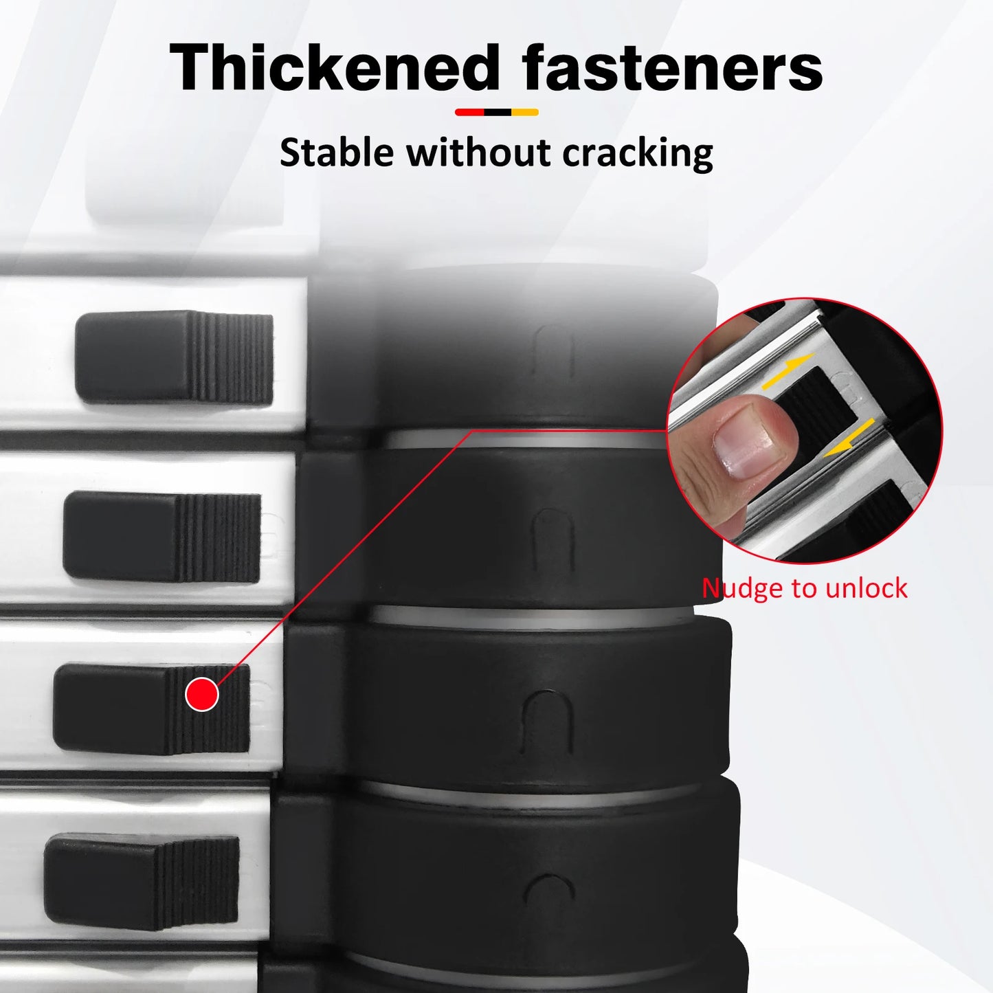 Multi-Size Aluminium Telescopic Ladder with Non-Slip Feet,Adjustable Lightweight Ladder