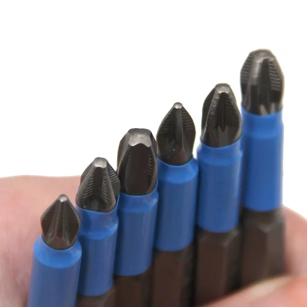 6Pcs Hexagonal Handle Anti Skid Electric Screwdriver Woodworking Cross Screwdriver Tool Set PH1 PH2 PH3 PZ1 PZ2 PZ3