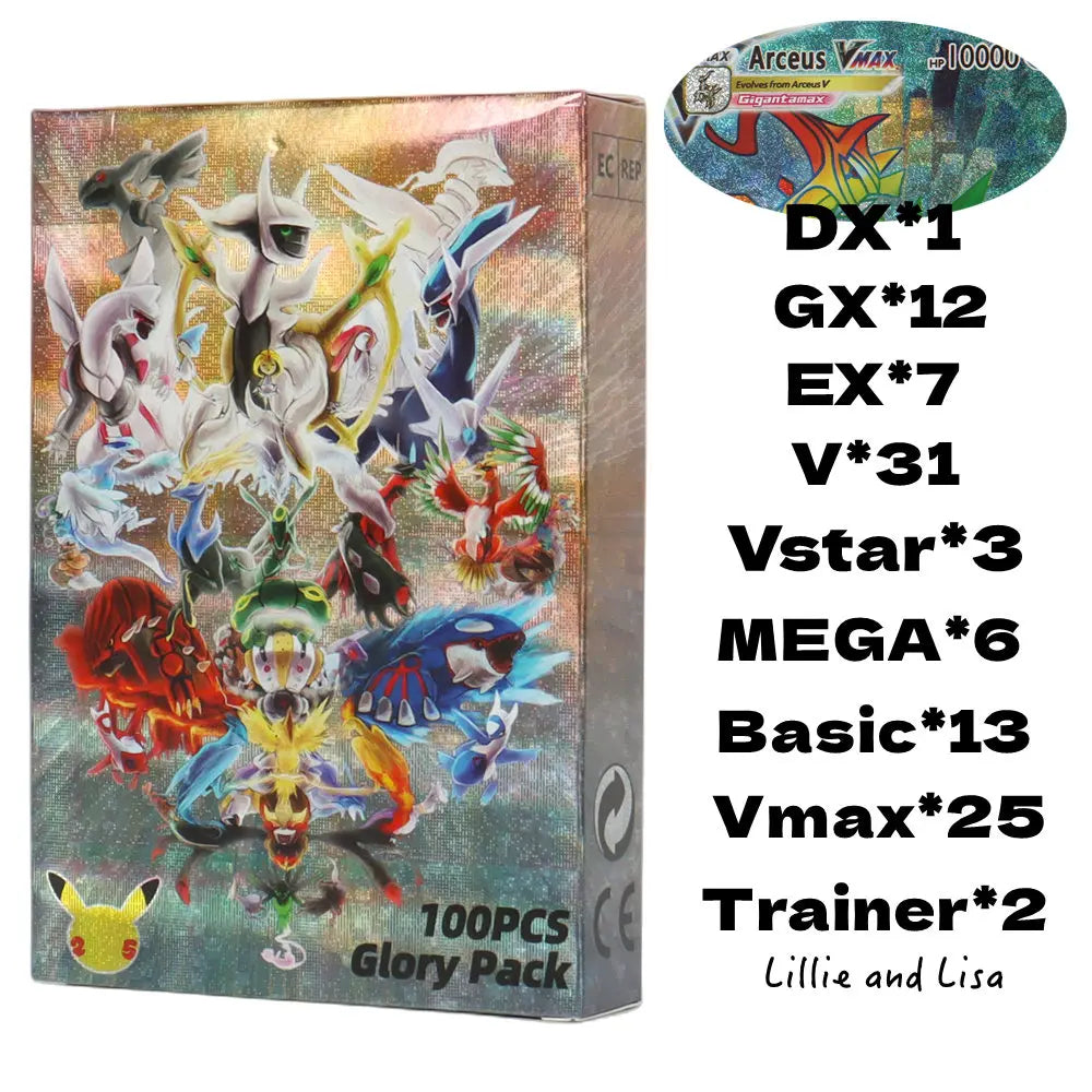 New Holographic Pokemon Cards Scarlet Violet 80Vmax 20EX English Letter Pokemon Trading Card