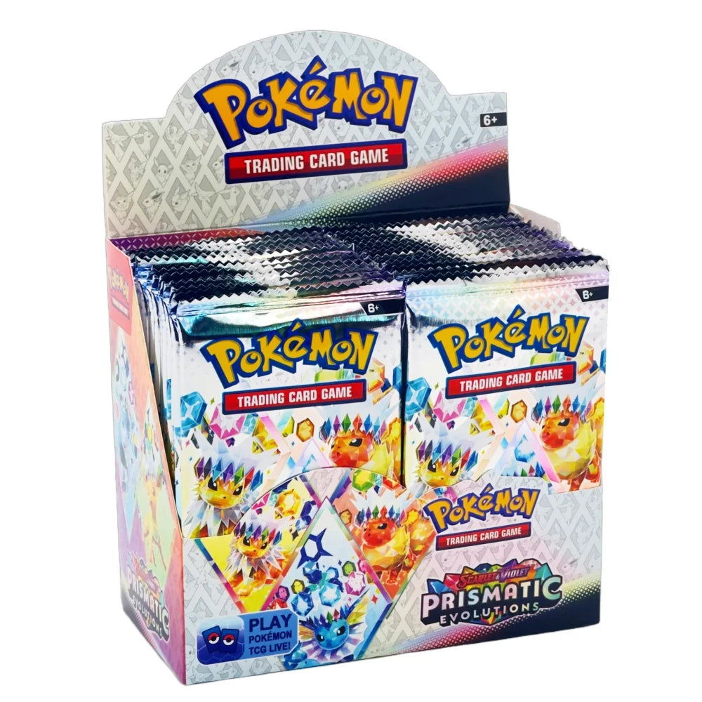 Prismatic Evolutions Pokemon Card Game Cartoon English Booster Battle Transaction Card