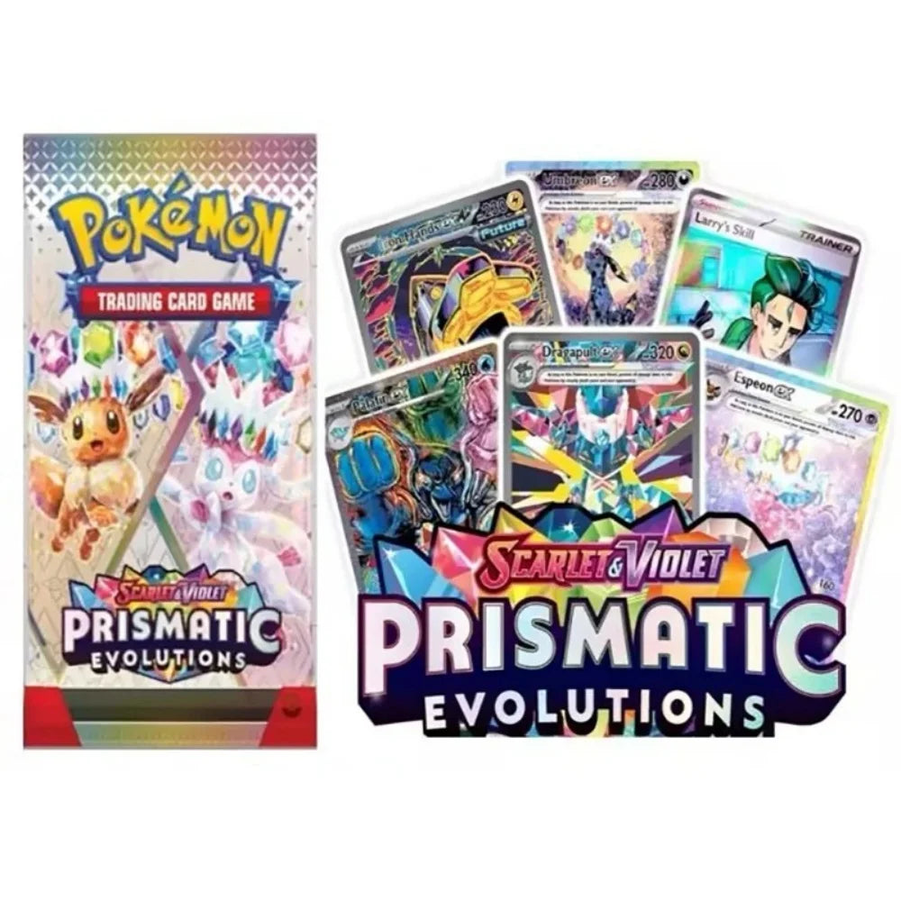 Prismatic Evolutions Pokemon Card Game Cartoon English Booster Battle Transaction Card