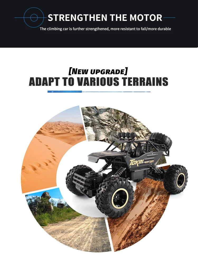 Oike RC Car Remote Control Climbing Vehicle Outdoor All Terrain Off-road Trucks 4WD Racing Drift Cars