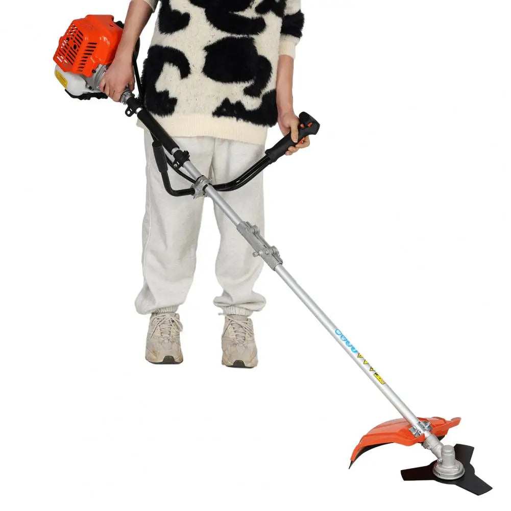 52cc Weed Wacker Gas Powered Trimmer 2 in 1 Cordless 2-Stroke Brush Cutter Handheld Lawn Mower Garden Tools