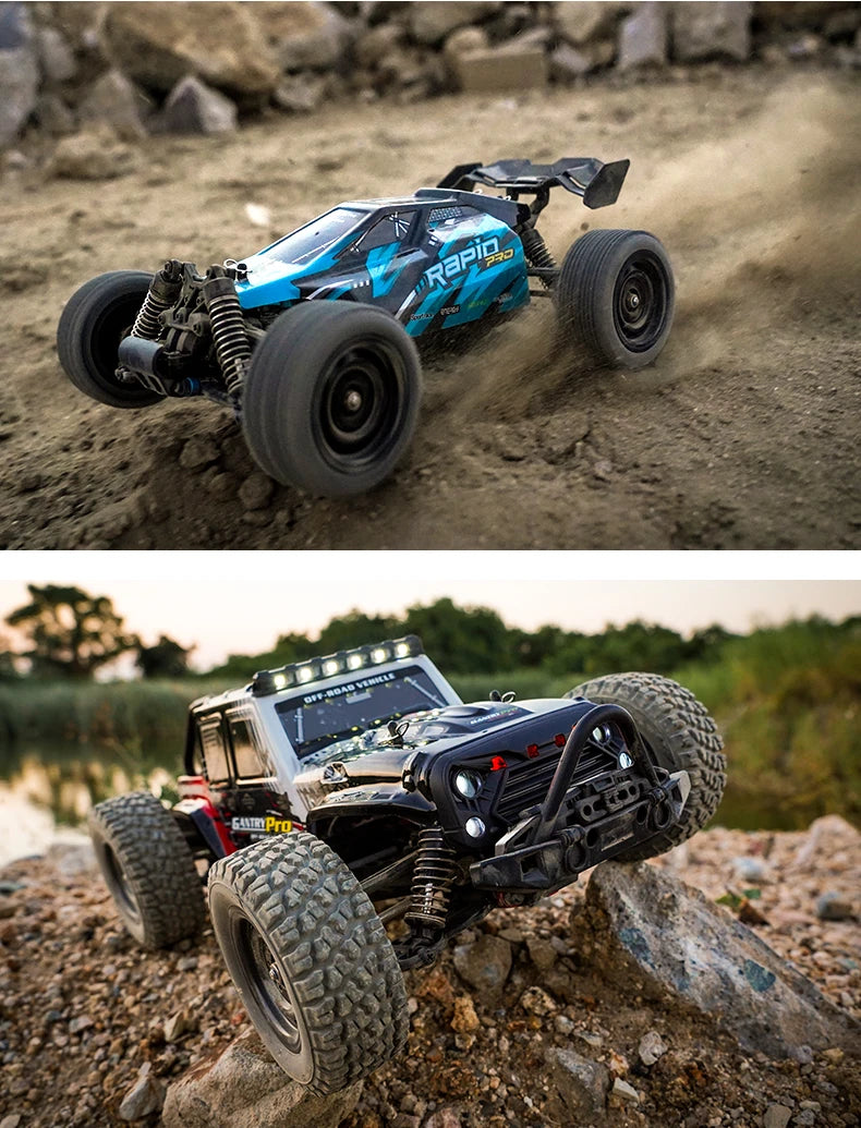 70KM/H Professional RC Car: Brushless Motor, 1:16 Scale 4WD High-Speed Off-road Climbing Vehicle W LED Light