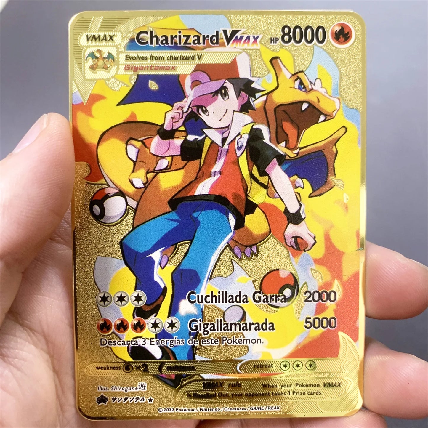 10000 Arceus Vmax DIY Golden Pokemon Metal Cards English in Iron Pokmo Letters Collection Card
