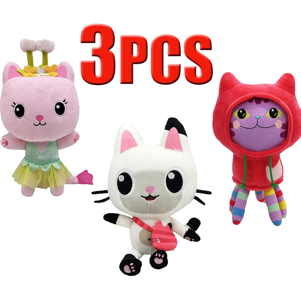 25cm 7-piece Gabby Doll House Plush Toy Perfect Kids Christmas Gift