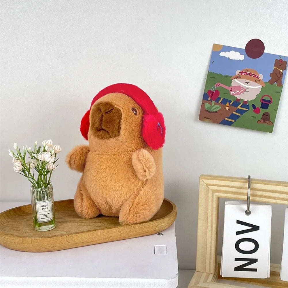 Cute Capybara Plush Toy Hoodie with Wings Simulation Doll Small Size Stuffed Animals