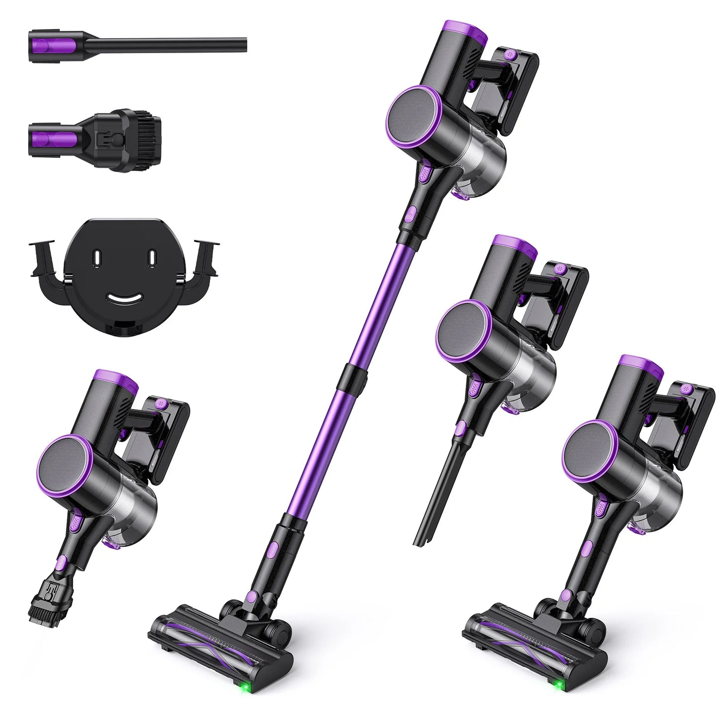 Lubluelu P4 Cordless Vacuum Cleaner 36Kpa Suction, 40Mins Runtime, Self-Standing for Hard Floor Carpet