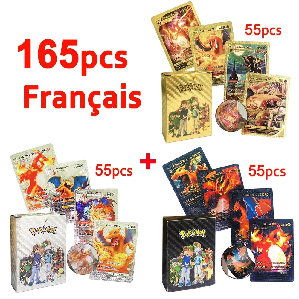 Pokemon Cards Vmax GX Gold Foil Flash Card Colorful Game Battle Collection