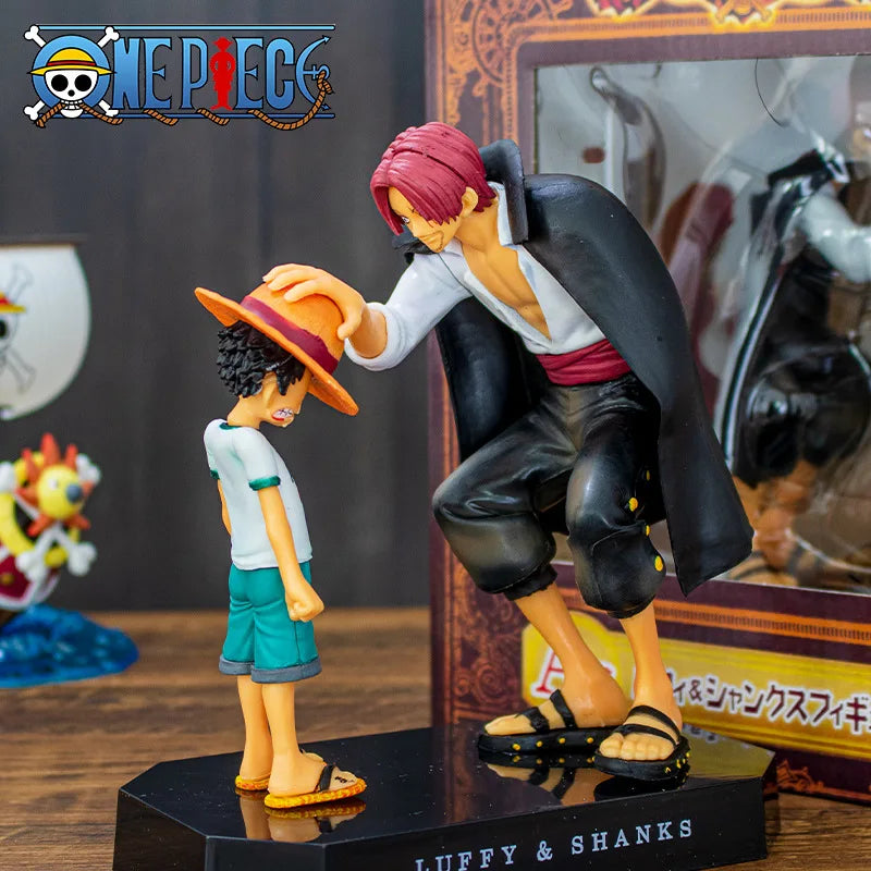 18cm One Piece Anime Figure Four Emperors Shanks Straw Hat Luffy Action Figure