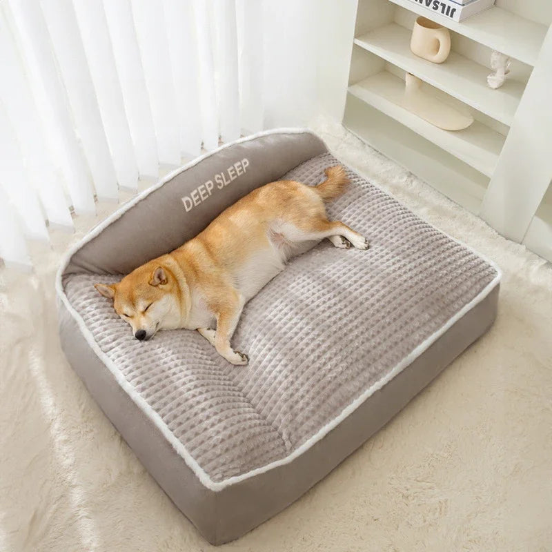 Dog Cat House Warm Thick Shape Plush Cushion Pet Washable Soft Dog Beds Mats